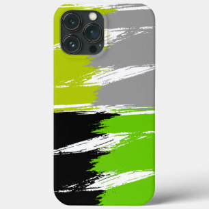 Pintura do Traço do Pincel Branco da Cinza Verde