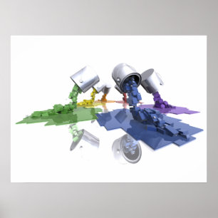 Pintura dos pixéis - poster