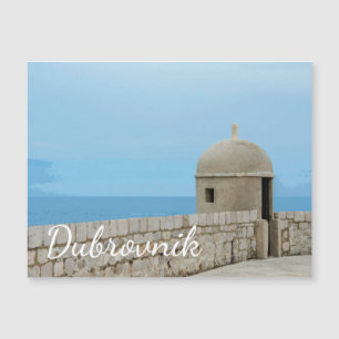 Pintura em aquarela de Dubrovnik, muro da cidade d