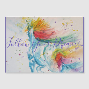 Pintura em Aquarela de Unicórnio Presentes para Me