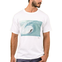 Pintura em Aquarela Única de uma T-shirt de Surfer