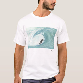 Pintura em Aquarela Única de uma T-shirt de Surfer