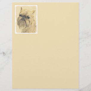 Pintura em Bruxelas Griffon - Arte original de cãe