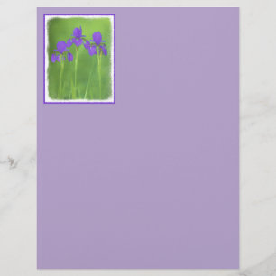 Pintura em Íris Roxa - Arte em Flor Original
