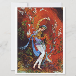 Pintura em miniatura de uma ninfa persa