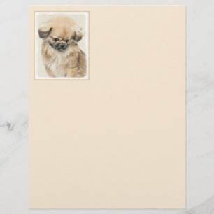 Pintura em Pekingese - Arte Cachorra Original