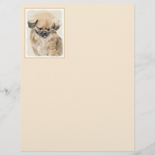 Pintura em Pekingese - Arte Cachorra Original (Frente)