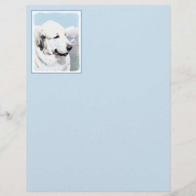 Pintura em Pirenéus excelentes - Arte Original par (Frente)