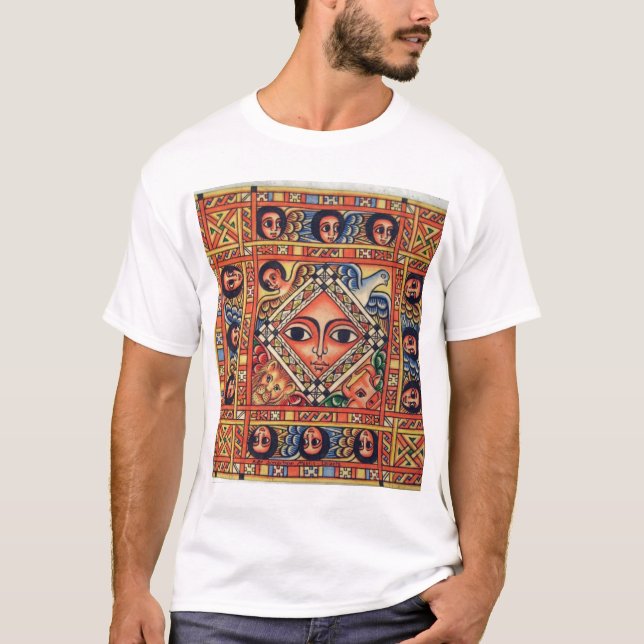 Pintura etíope da igreja - t-shirt do branco dos (Frente)