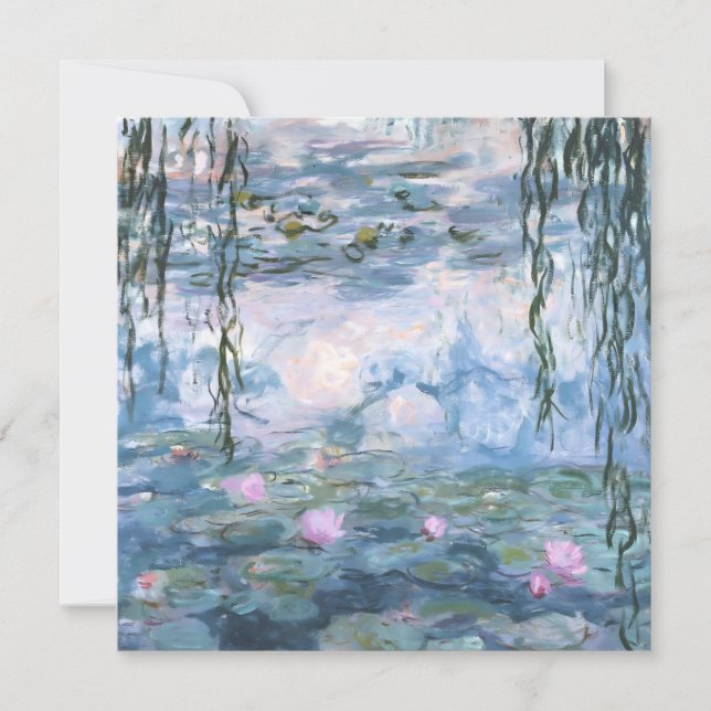 Pintura Impressionista de Lírios Aquáticos de Clau (Frente)