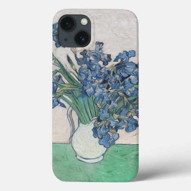 Pintura Impressionista Vaso de Íris de Van Gogh (Verso)
