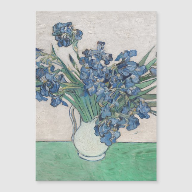 Pintura Impressionista Vaso de Íris de Van Gogh (Frente)