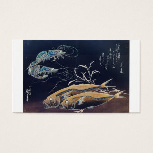 Pintura japonesa da vida marinha cerca de 1800's