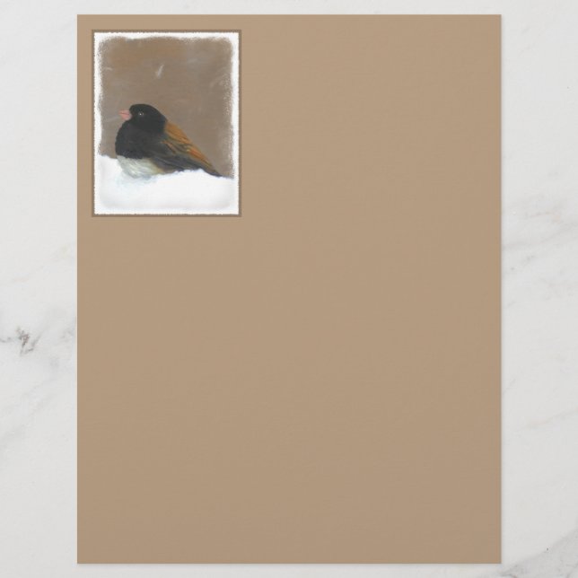 Pintura Junco De Olhos Escuros - Arte De Pássaro O (Frente)
