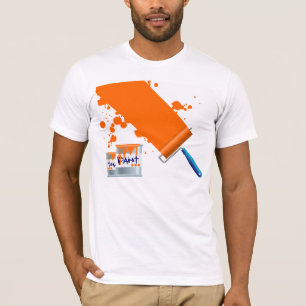 Pintura Laranja Tinta Mens T-Shirt