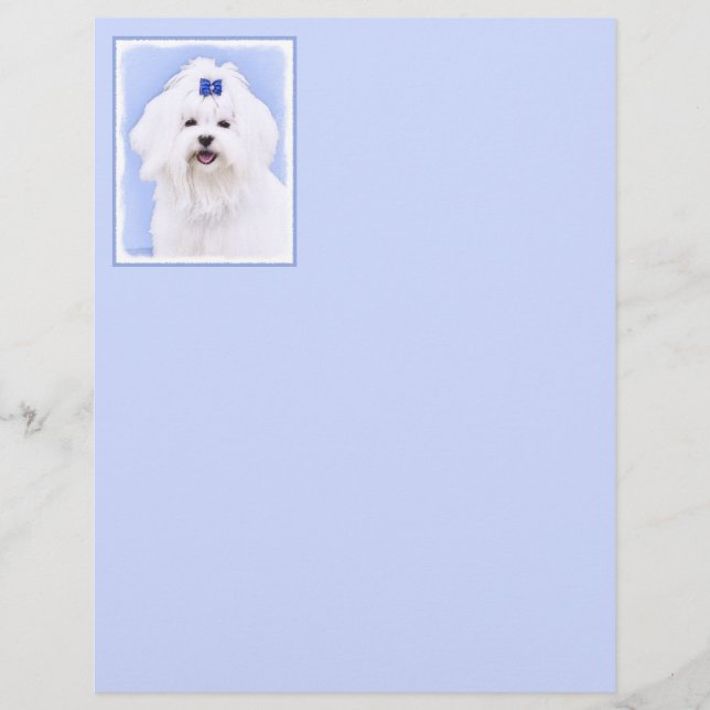 Pintura Maltesa - Arte Cachorra Original (Frente)