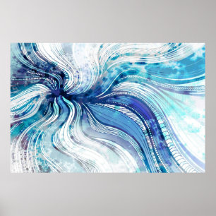 Pintura na Poster de Textura de Separador de Aquar