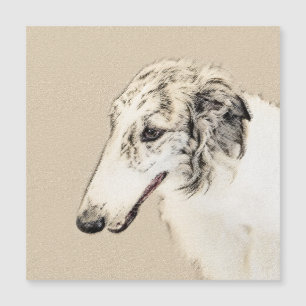 Pintura Original de Cachorro Borzoi (Silver Brindl