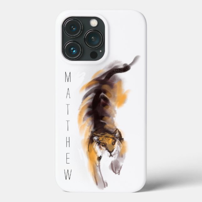 Pintura Original de Tigre Chinês Zodiac Birthday i (Verso)