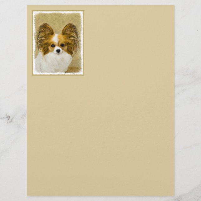 Pintura Papillon (Hound Tri) - Arte Original de Ca (Frente)