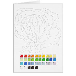 Pintura pelo cartão dos números: Balão