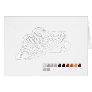 Pintura pelo cartão dos números: Borboleta