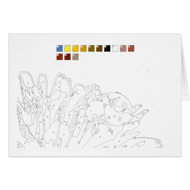 Pintura pelo cartão dos números: Joaninha (Frente Horizontal)