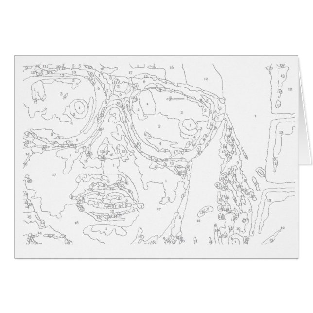 Pintura pelo cartão dos números: Menina dos (Frente Horizontal)