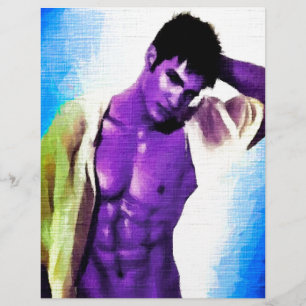 Pintura: Pessoas roxas dos comedores