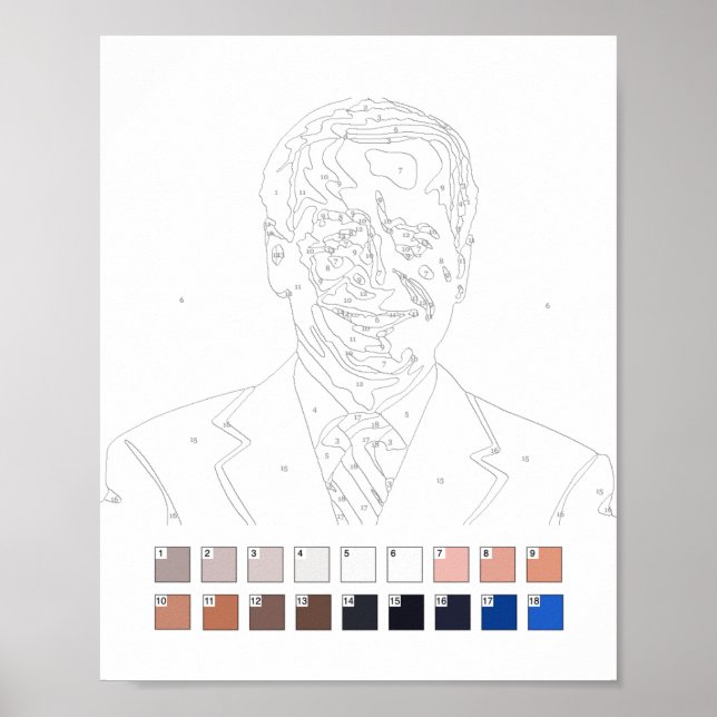 Pintura por Números: Poster Joe Biden (Frente)