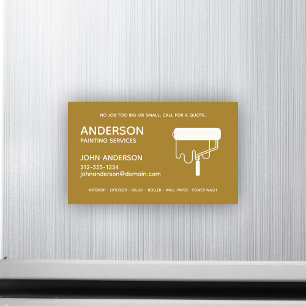 Pintura profissional. Cartão de visita magnético