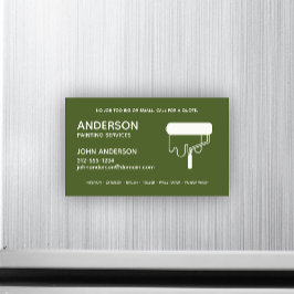 Pintura profissional. Cartão de visita magnético