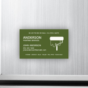 Pintura profissional. Cartão de visita magnético