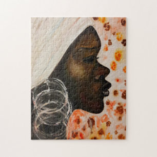 Pintura Quebra-cabeça da Mulher de Bela Africana