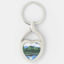 Pintura Tamalpais, Chaveiro de metal, Mt e lago