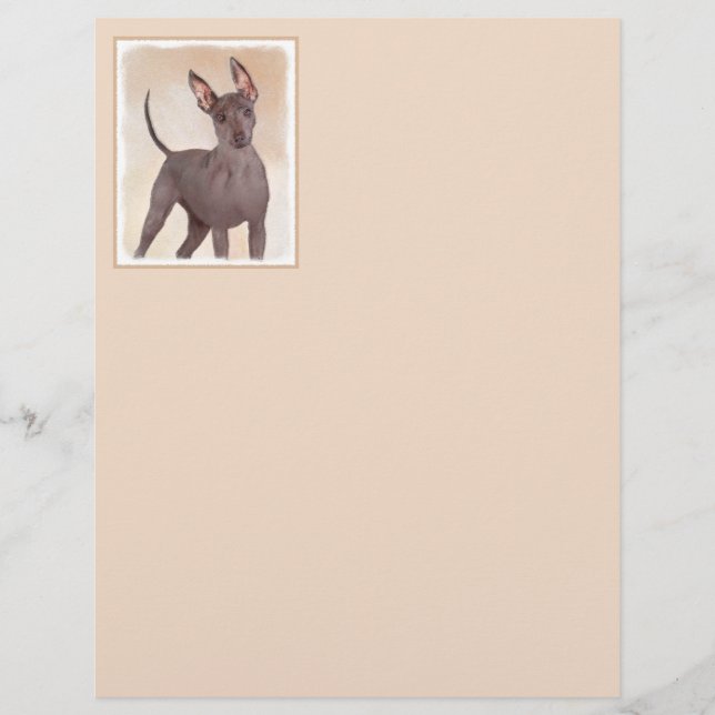 Pintura Xoloitzcuintli - Arte Cachorra Original (Frente)