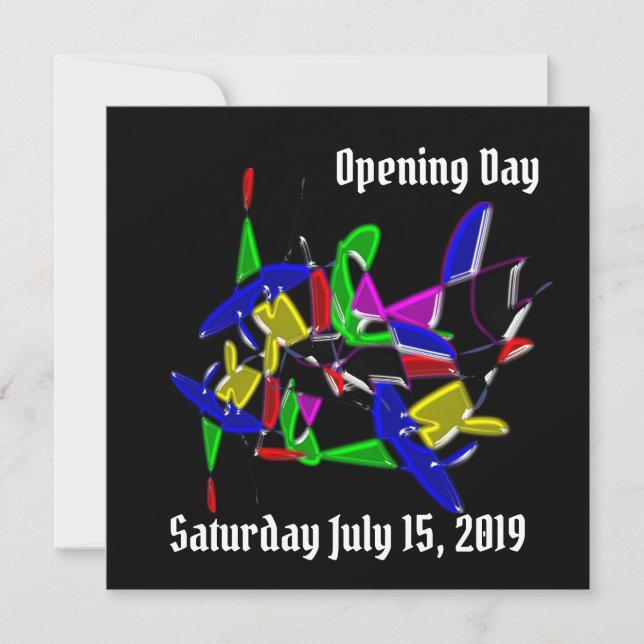 Pinturas de arte modernas, explosão de cores (Frente)