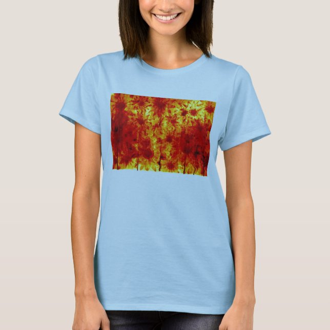 Pinturas de flores - T-shirt (Frente)