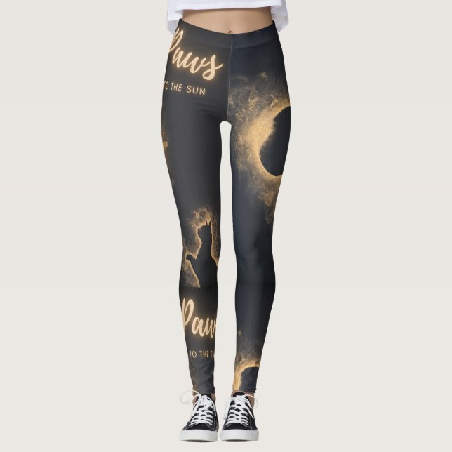 Pinturas de Leggings à Arte de Gato Celestial do S (Frente)