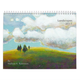 Pinturas do calendário da arte 2011 da paisagem