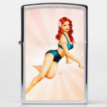 Pinup dirigido vermelho