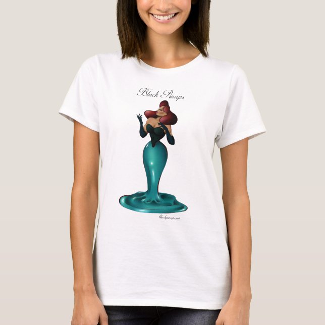 Pinups pretos - camisa da menina do encanto (Frente)