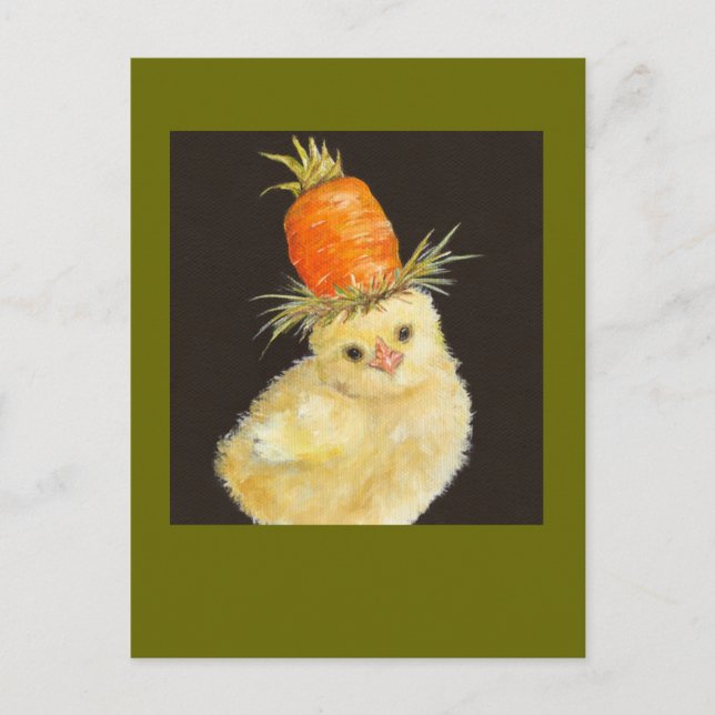 pio com cartão postal de cenoura alta (Frente)