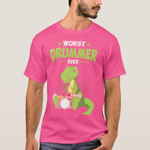 Pior Drummer Tão Engraçado Triturador De Camisa T-