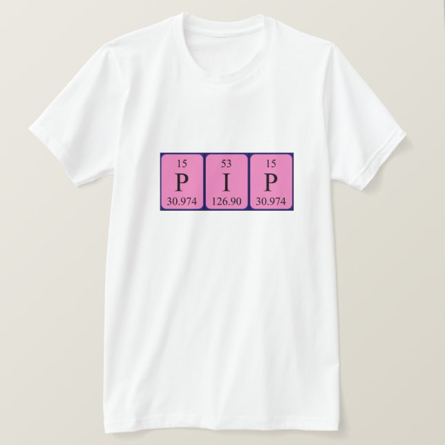 Pip de camisa periódica do nome da mesa (Frente do Design)