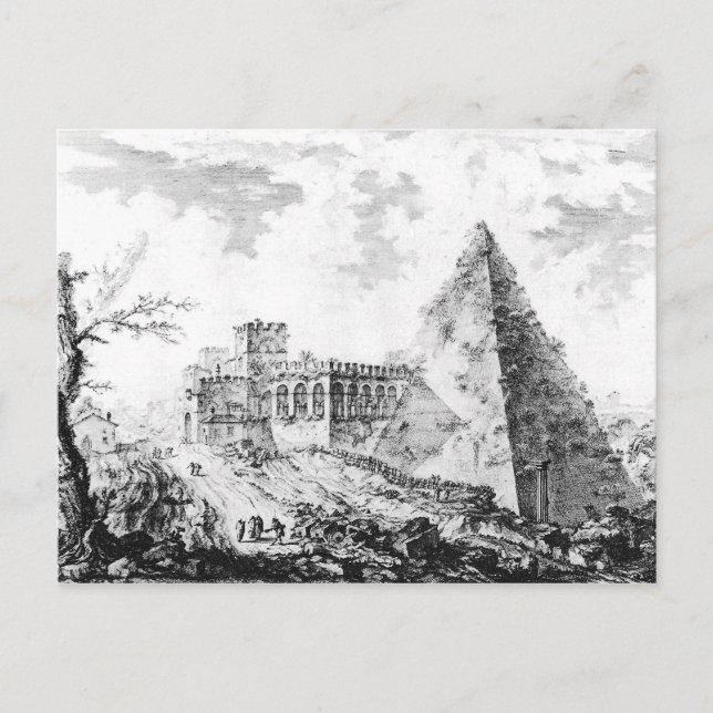 Pirâmide 2 cartão postal Piranesi (Frente)