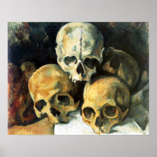 Pirâmide de Cezanne do poster dos crânios