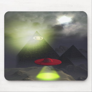 Pirâmide de Illuminati e UFO Mousepad