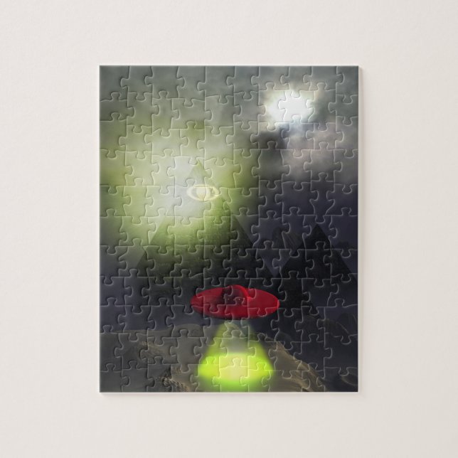 Pirâmide Illuminati e Quebra-cabeça de OVNI (Vertical)