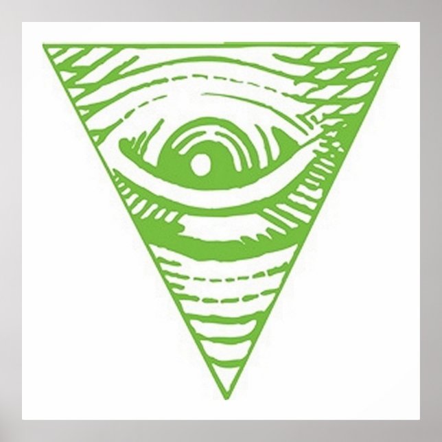 Pirâmide Invertida do Poster Anti-Illuminati (Frente)
